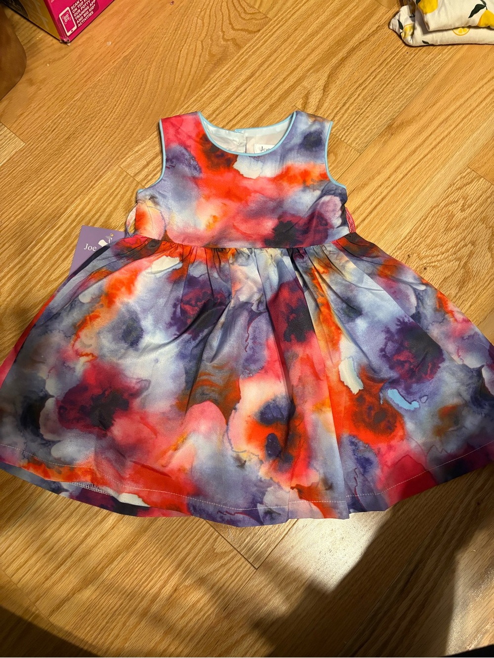 Multicolor Watercolor Print Sleeveless Kids Dress - Joe Fresh